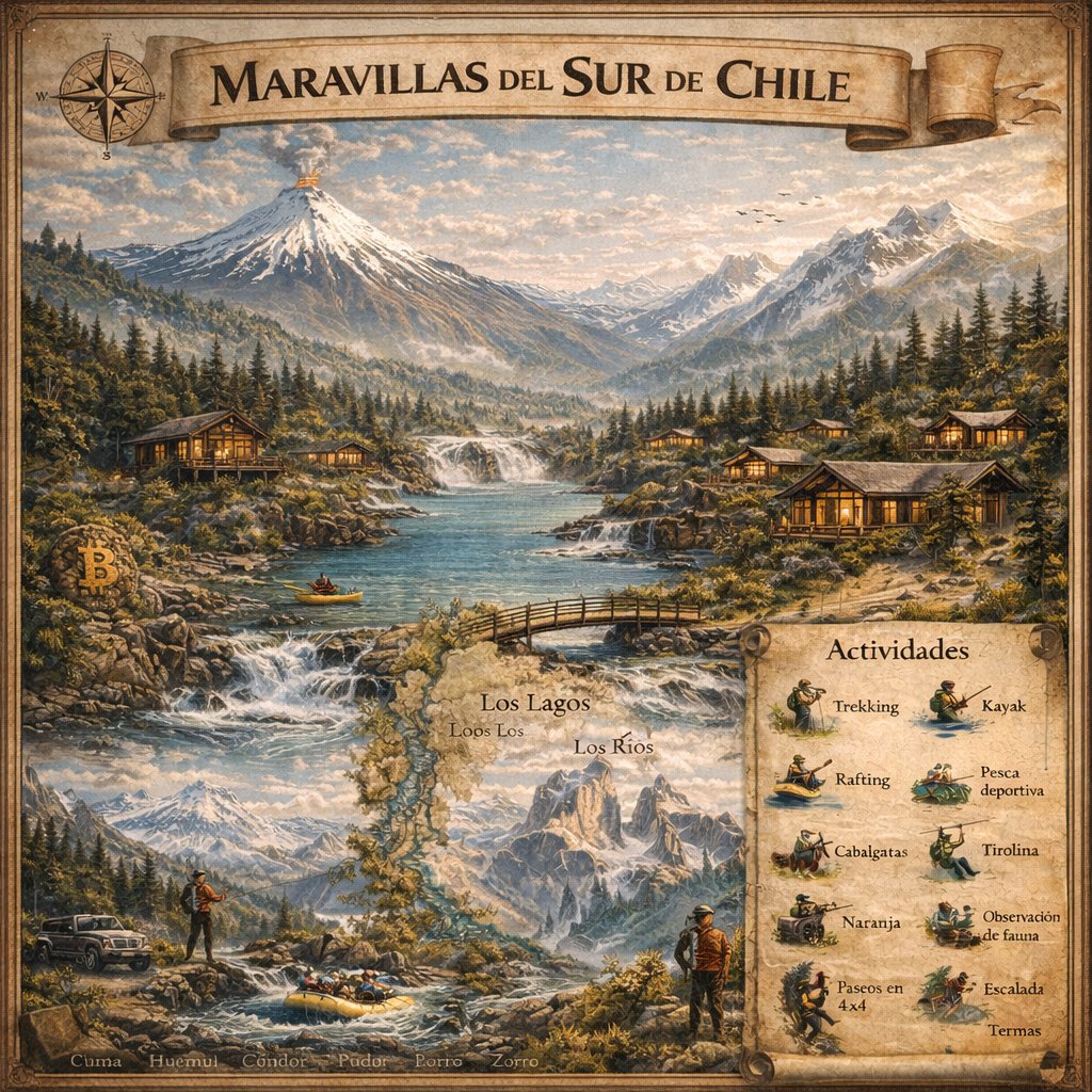 Maravillas del Sur de Chile - Mapa con Actividades